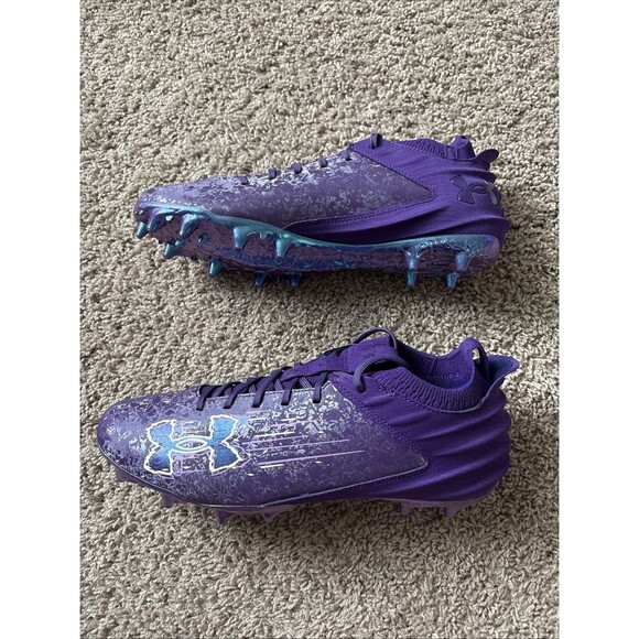 Under Armour Blur Smoke 2.0 MC Mens Football Cleats Purple 3027978-500 Size 14 - Picture 4 of 6